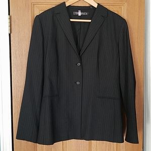 Tahari Pin Stripe Dress Jacket Blazer Sz 14